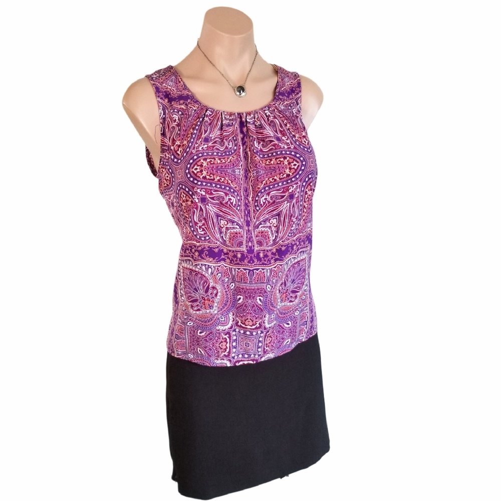 Chicos top $55 Retail, Pink satin sleeveless, sz Med/ Chicos sz 0, FINAL PRICE! - Picture 7 of 12